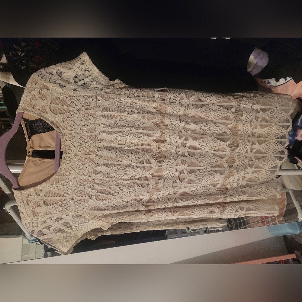 Baby doll cream lace dress